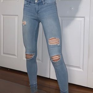Light Blue Ripped Advanced Stretch Jeans